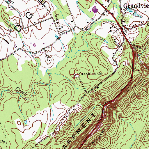 Topographic Map of Stebbins Cemetery, TN