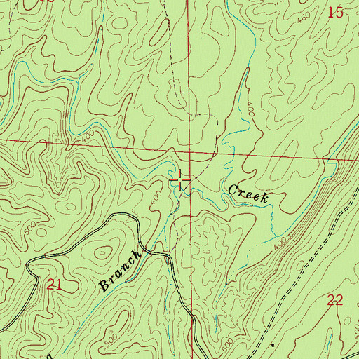 Topographic Map of Spring Branch, AL
