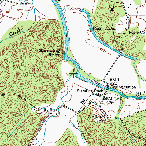 Topographic Map of Terrapin Creek, TN