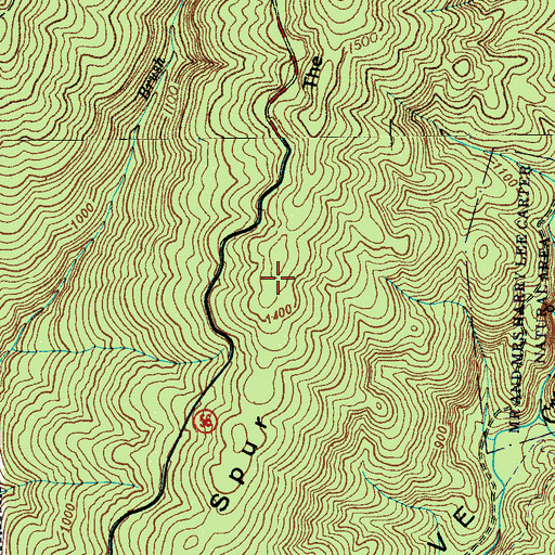 Topographic Map of The Spur, TN