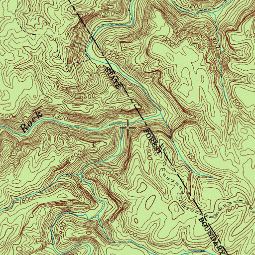 Topographic Map of Thompson Creek, TN