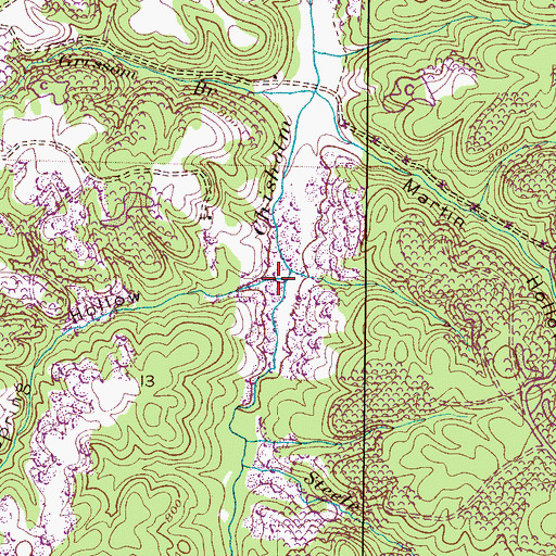 Topographic Map of Spring Hollow, AL