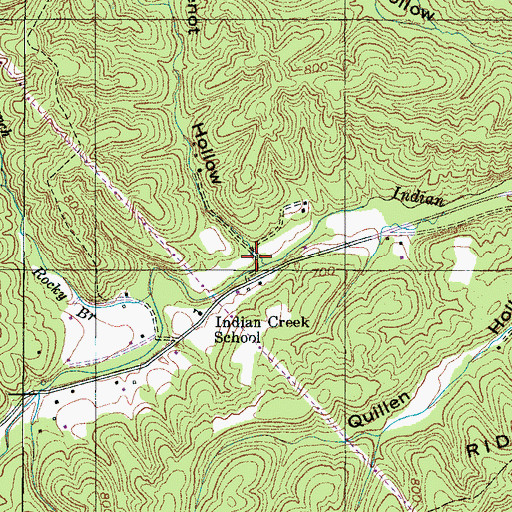 Topographic Map of Touchmenot Hollow, TN
