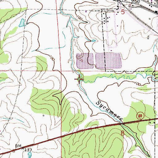 Topographic Map of Springfield Creek, AL