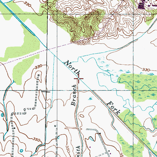 Topographic Map of Wallsmith Branch, TN