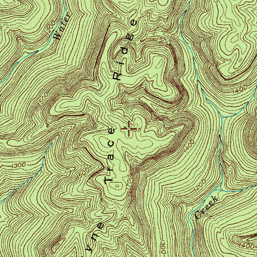 Topographic Map of Wayne Trace Ridge, TN