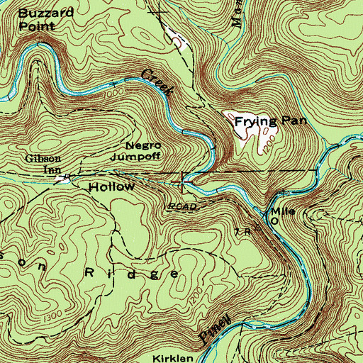 Topographic Map of Wildcat Hollow, TN