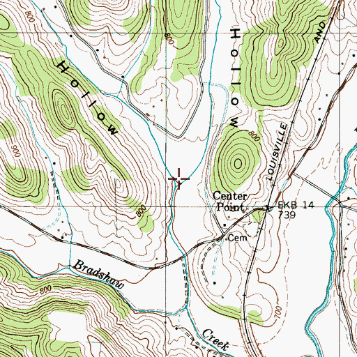 Topographic Map of William Hollow, TN