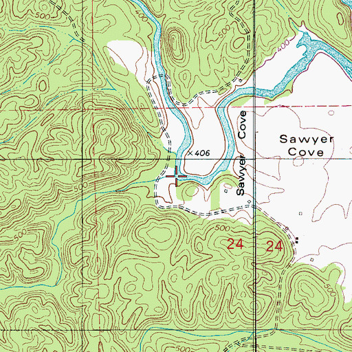 Topographic Map of Stumps Creek, AL