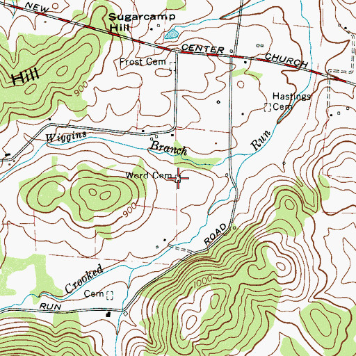 Topographic Map of Word Cemetery, TN