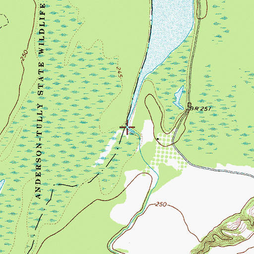 Topographic Map of Cold Creek, TN