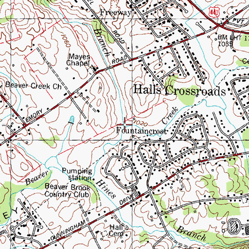 Topographic Map of Allen Branch, TN
