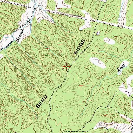 Topographic Map of Anderson Bend Ridge, TN