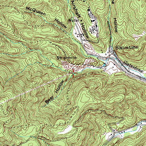 Topographic Map of Bear Hollow, TN