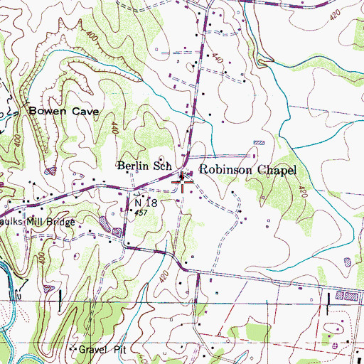 Topographic Map of Berlin School, TN