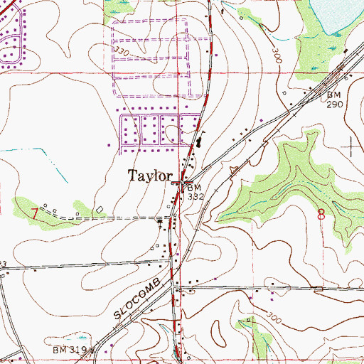 Topographic Map of Taylor, AL