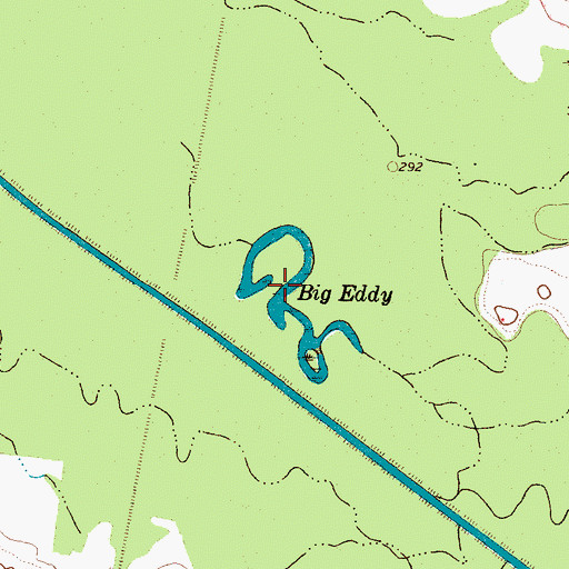 Topographic Map of Big Eddy, TN