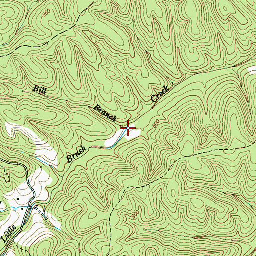 Topographic Map of Bill Branch, TN