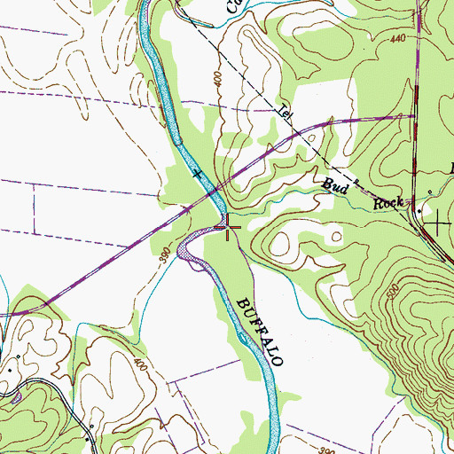 Topographic Map of Black Branch, TN