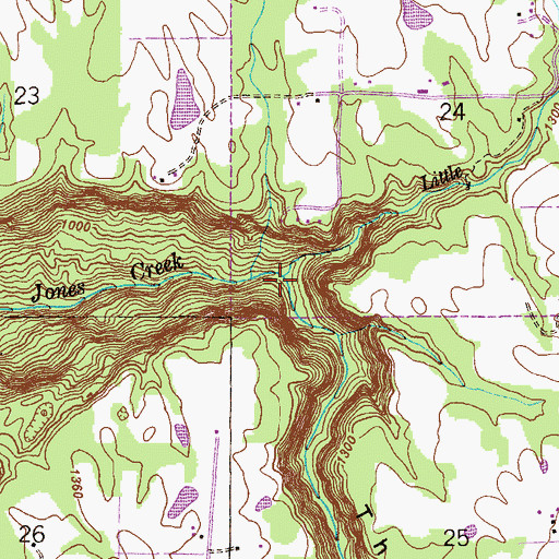 Topographic Map of The Gorge, AL