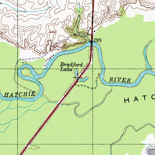 Topographic Map of Bradford Lake, TN