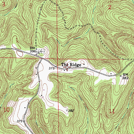 Topographic Map of The Ridge, AL