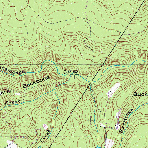 Topographic Map of Brock Creek, TN