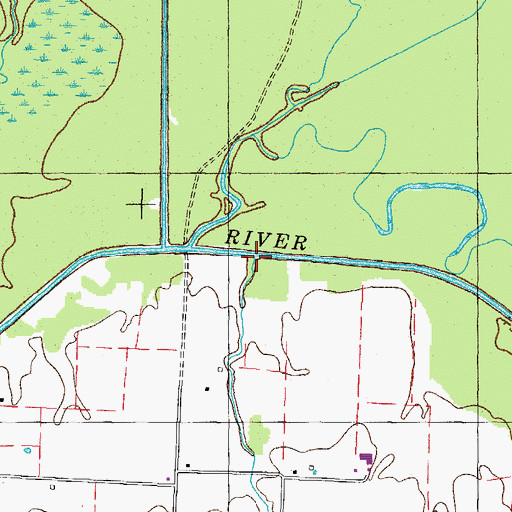 Topographic Map of Brundige Branch, TN