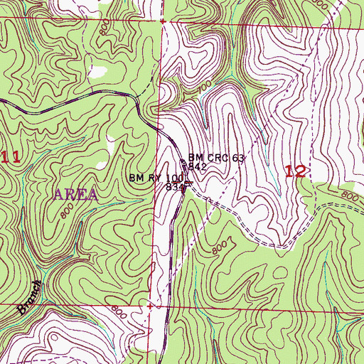 Topographic Map of Thomas State Wildlife Refuge, AL