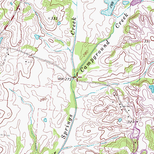 Topographic Map of Campground Creek, TN