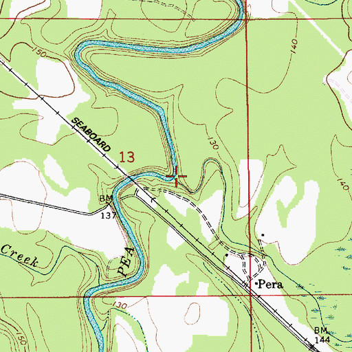 Topographic Map of Tiger Branch, AL