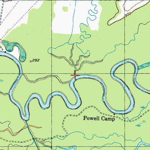 Topographic Map of Carter Creek, TN