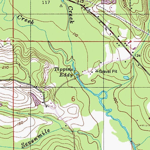 Topographic Map of Tippins Eddy, AL