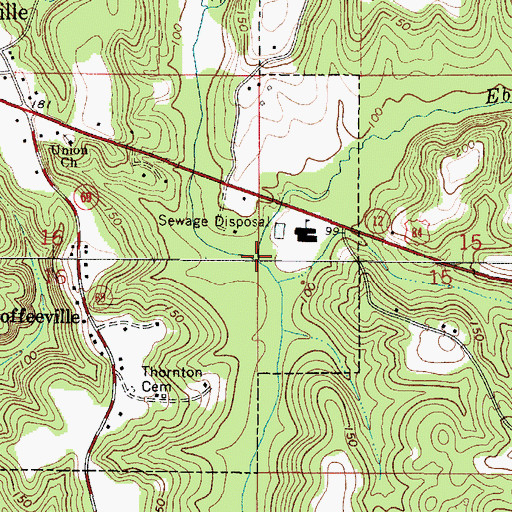 Topographic Map of Toland Creek, AL