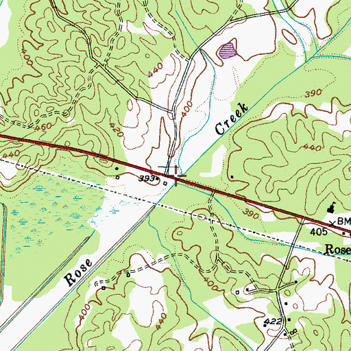 Topographic Map of Chapel Branch, TN