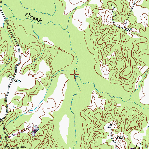 Topographic Map of Click Branch, TN