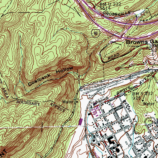 Topographic Map of Coalbank Hollow, TN