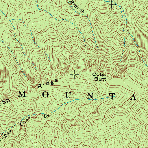 Topographic Map of Cobb Ridge, TN