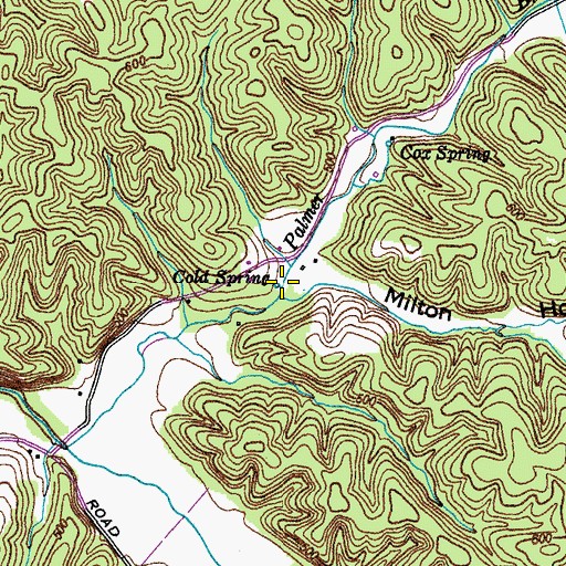 Topographic Map of Cold Spring, TN