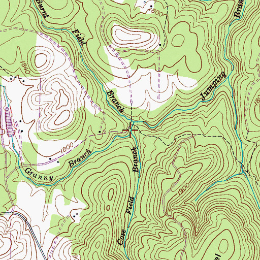 Topographic Map of Cove Field Branch, TN