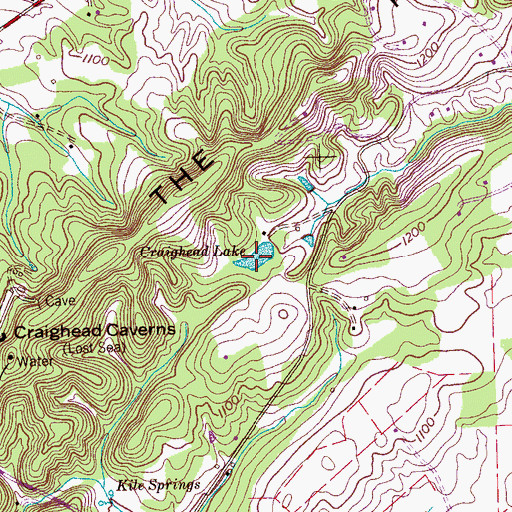Topographic Map of Craighead Lake, TN