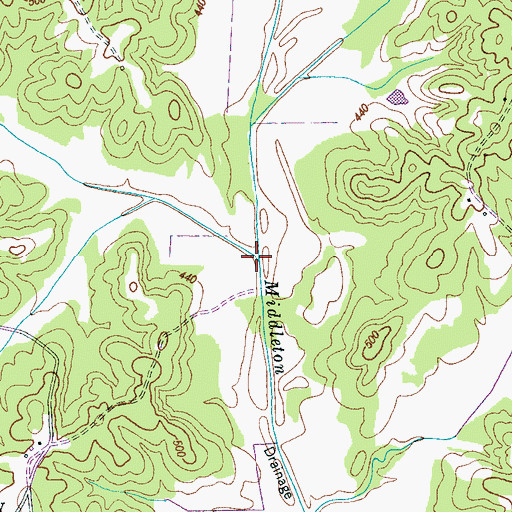 Topographic Map of Criner Creek, TN
