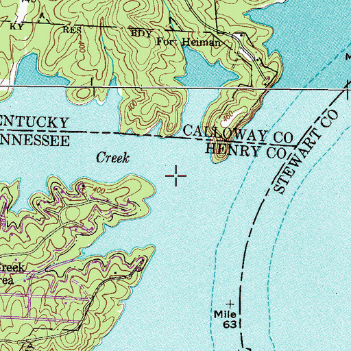 Topographic Map of Cypress Creek, TN