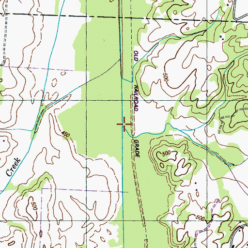 Topographic Map of Dabbs Creek, TN