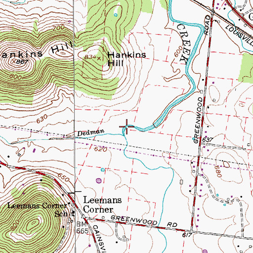 Topographic Map of Dedman Branch, TN