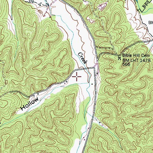 Topographic Map of Dickson Hollow, TN
