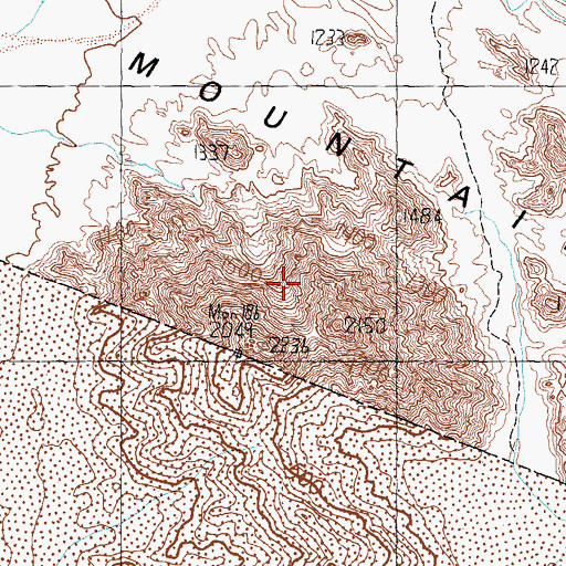 Topographic Map of Tule Mountains, AZ
