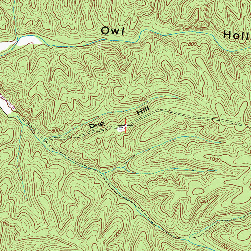 Topographic Map of Dug Hill, TN