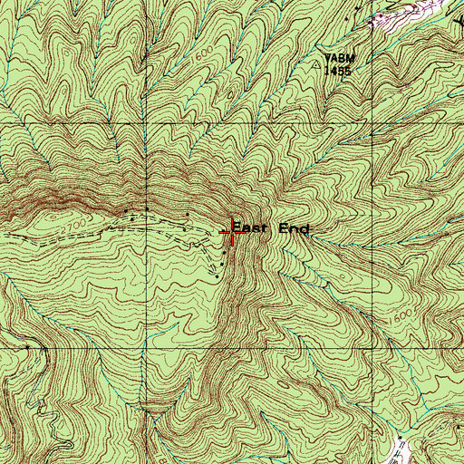 Topographic Map of East End, TN