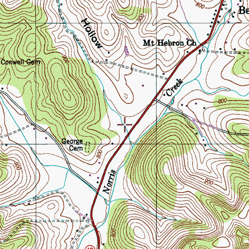Topographic Map of Epps Hollow, TN